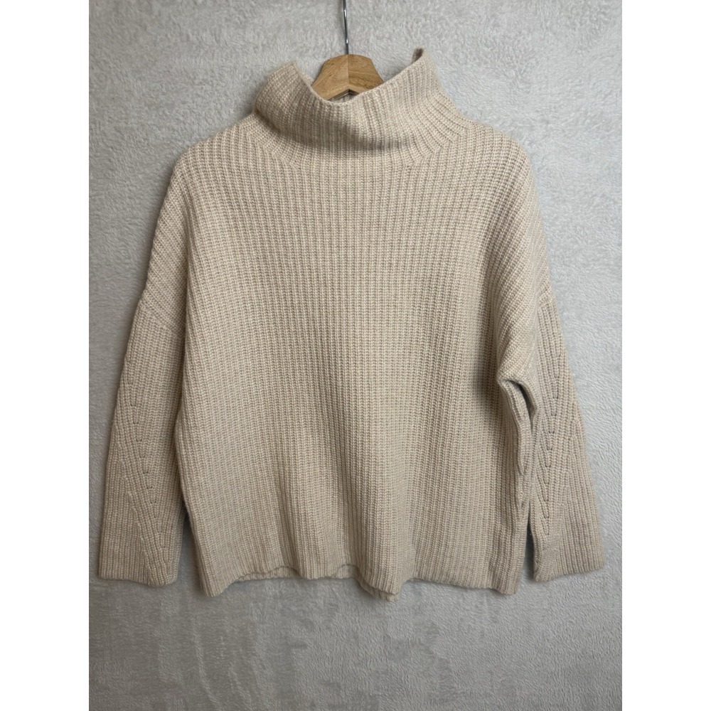 NAADAM Wool Cashmere Turtleneck Chunky Knit Sweater Oversized XS Cozy Luxury Ski